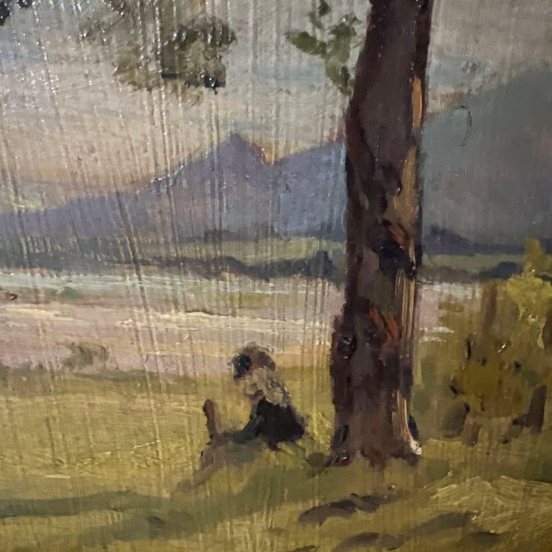 作者不詳　風景画 油彩画