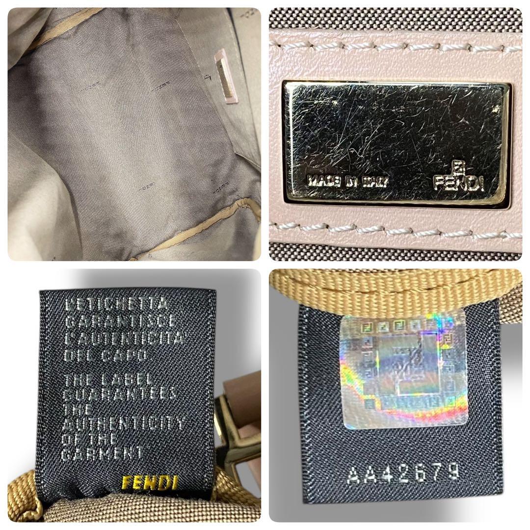 美品 FENDI ズッキーノ ミニボストン バッグ Vintage ズッカ 希少