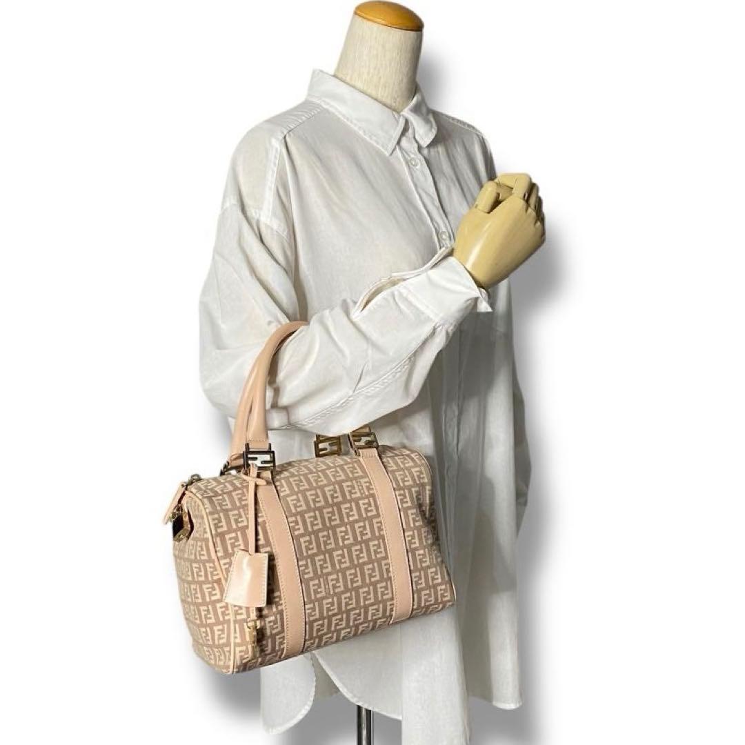 美品 FENDI ズッキーノ ミニボストン バッグ Vintage ズッカ 希少