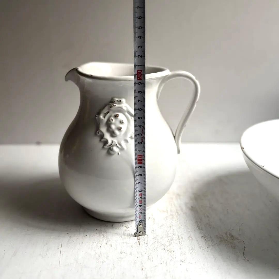 795 フランスアンティーク 雰囲気あるピッチャー&ボウル 蚤の市購入 パリ