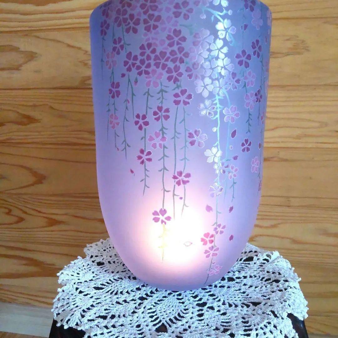 枝垂れ桜　ガラス工芸　花入れ　花びん　フラワーベース