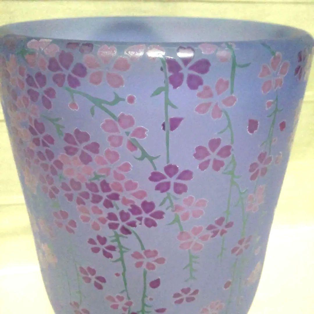 枝垂れ桜　ガラス工芸　花入れ　花びん　フラワーベース