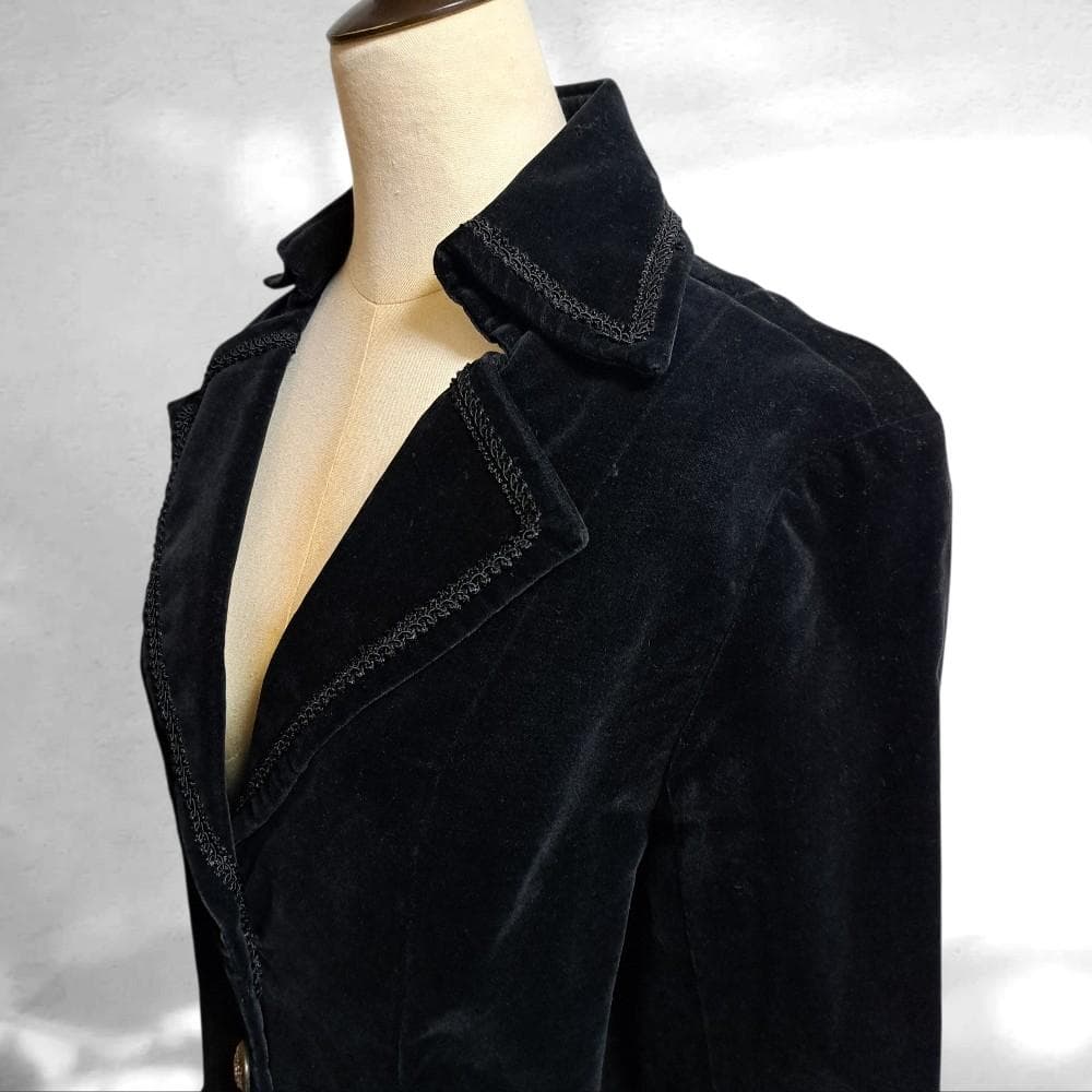 BLACK PEACE NOW 別珍 コート アウター 黒 ベロア ベルベット