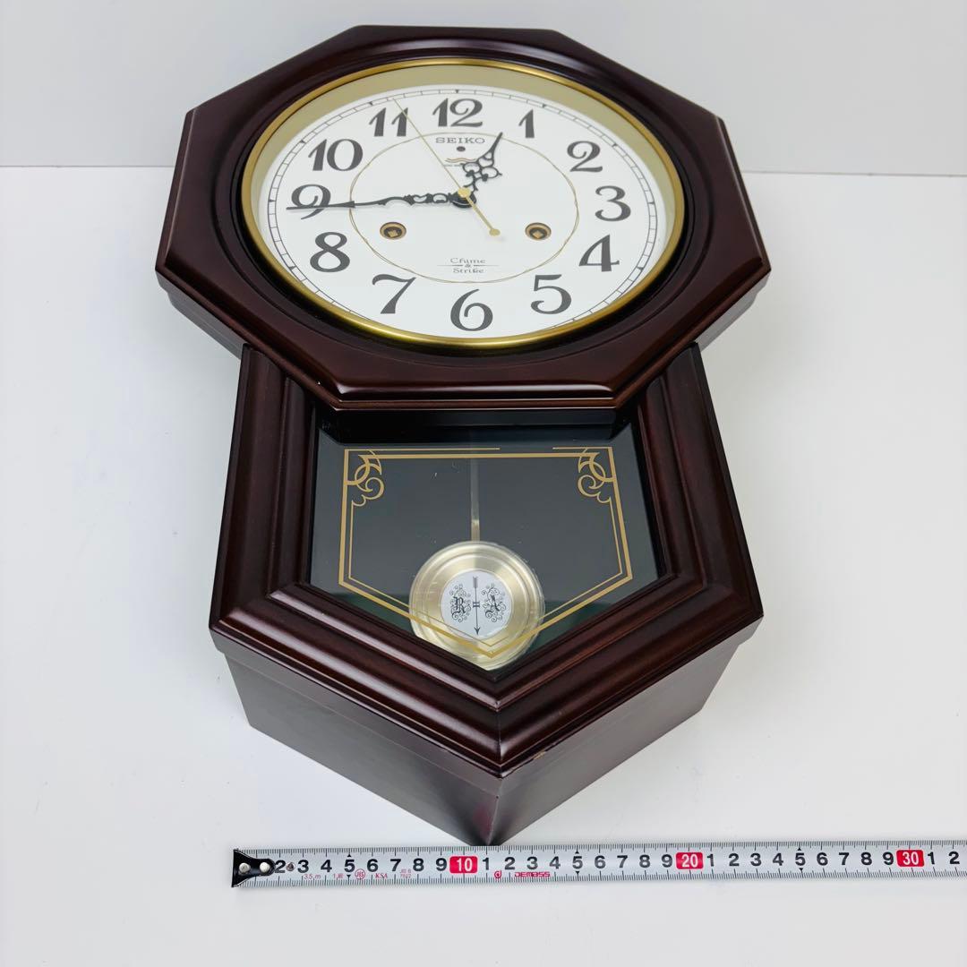 【美品】SEIKO セイコー　RQ205B 電波時計　柱時計