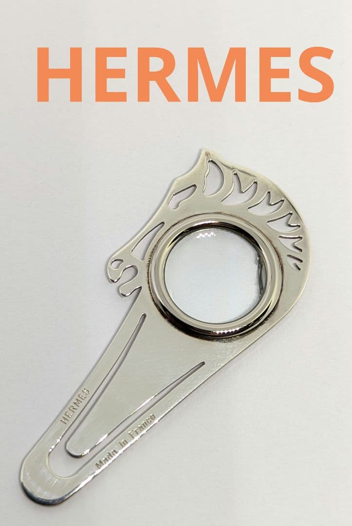 HERMES シュヴァル ホース ルーペ マネークリップ ブックマーク　管1