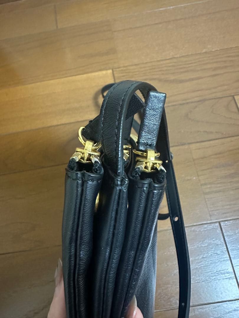 pookie CELINE セリーヌ トリオ ショルダーバッグ ブラック