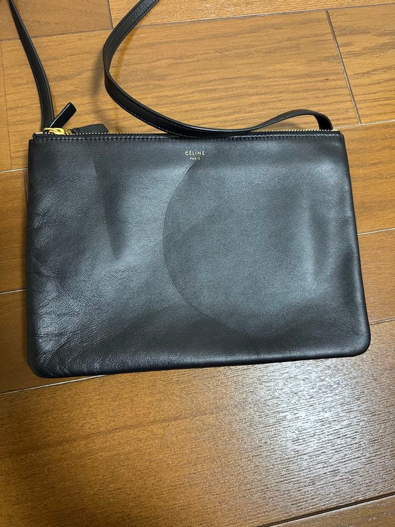 pookie CELINE セリーヌ トリオ ショルダーバッグ ブラック
