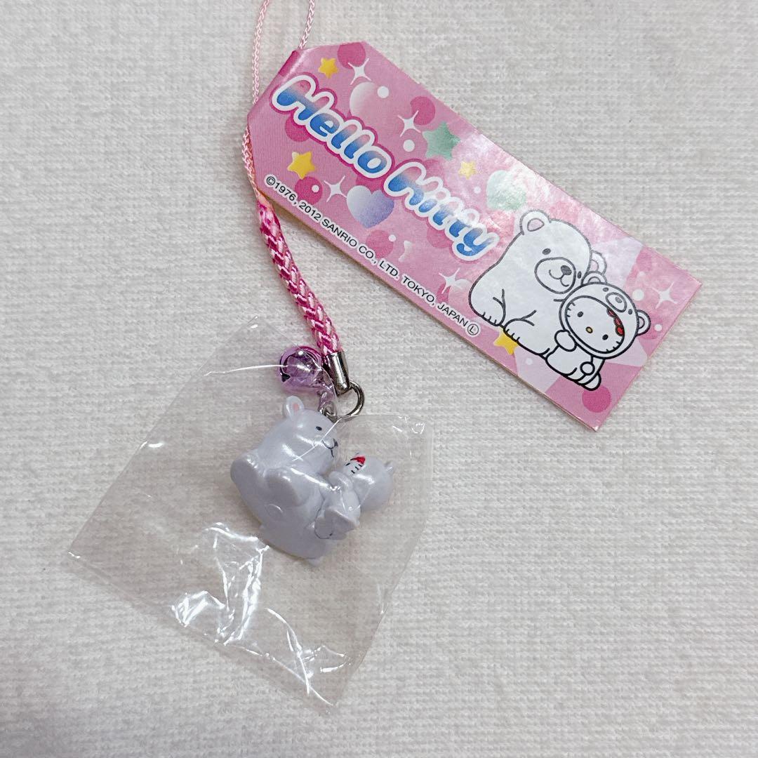 ハローキティ　キティ　白熊　シロクマ　しろくま　水族館　ストラップ　ご当地　レア