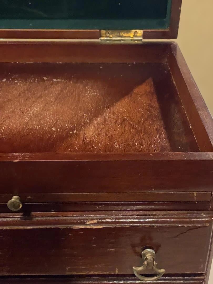 アンティーク 木製 チェスト マホガニー 小引き出し チェスト 5段 引き出し