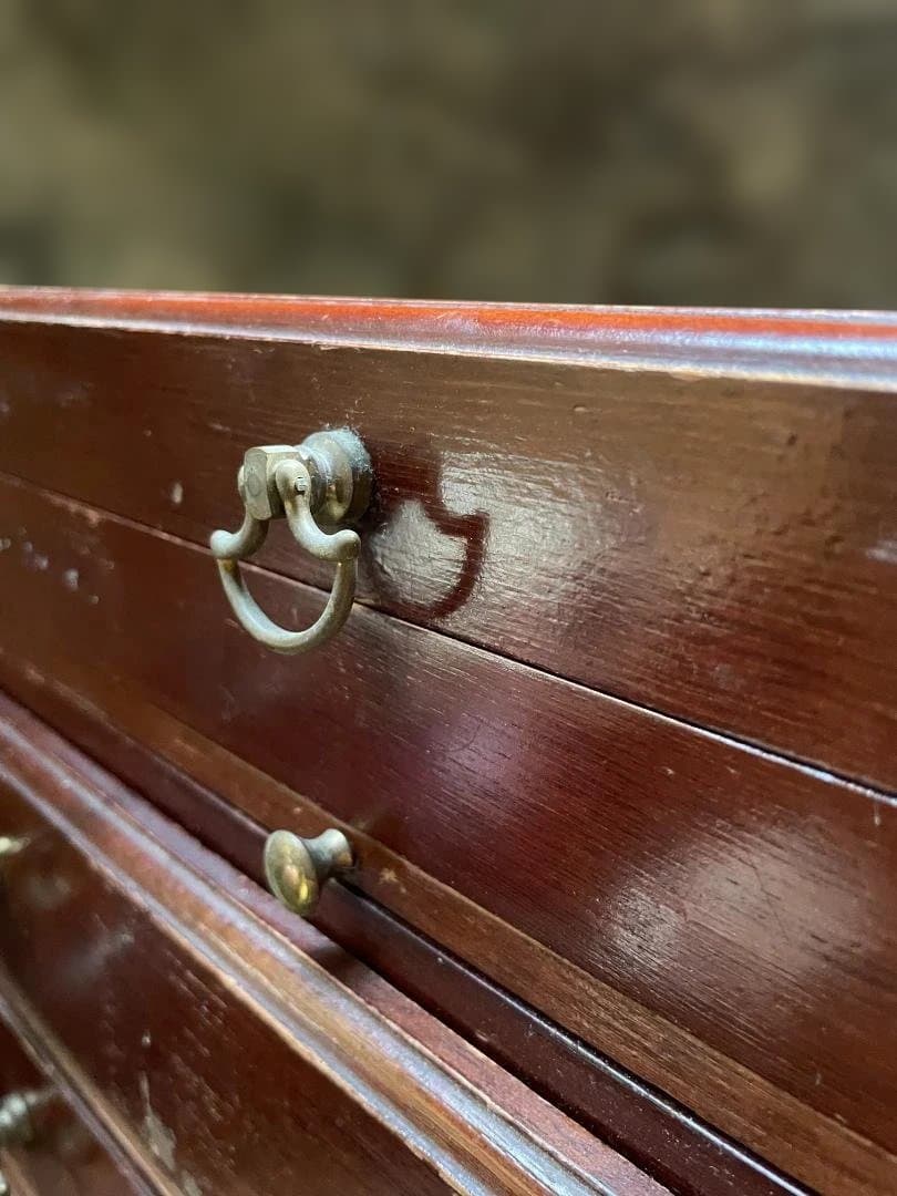 アンティーク 木製 チェスト マホガニー 小引き出し チェスト 5段 引き出し