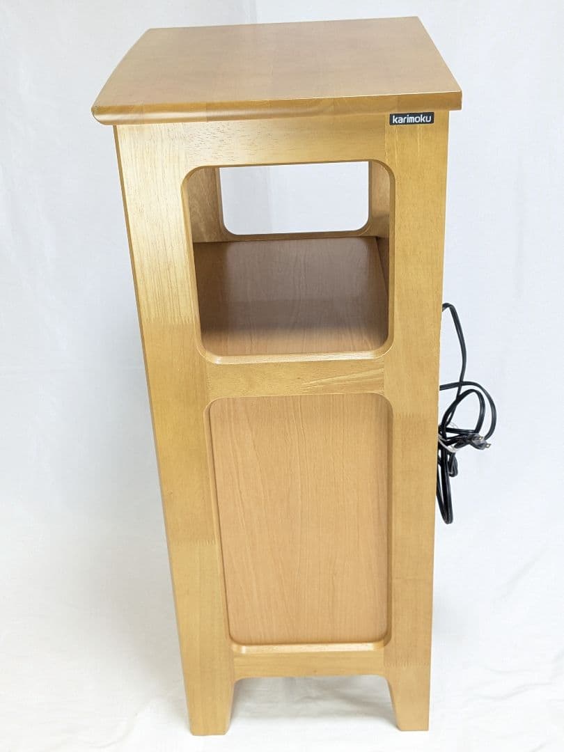 美品 カリモク Karimoku 電話台 FAX台 花台 キャビネット レンジ台