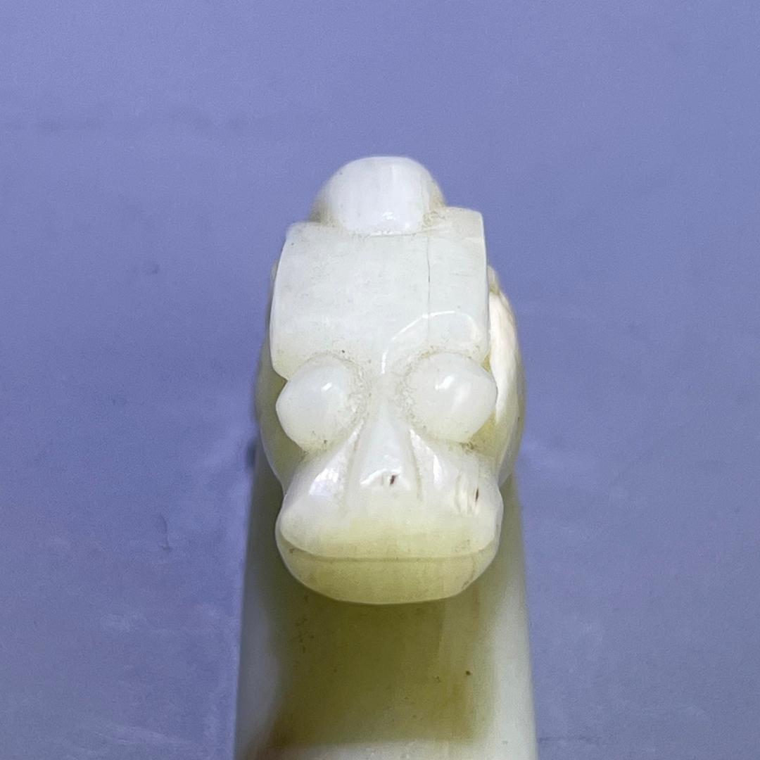 白玉龍帯鉤 清代 和田玉 古玉 古玉擺件 中国古玩 中国美術 唐物骨董 A912