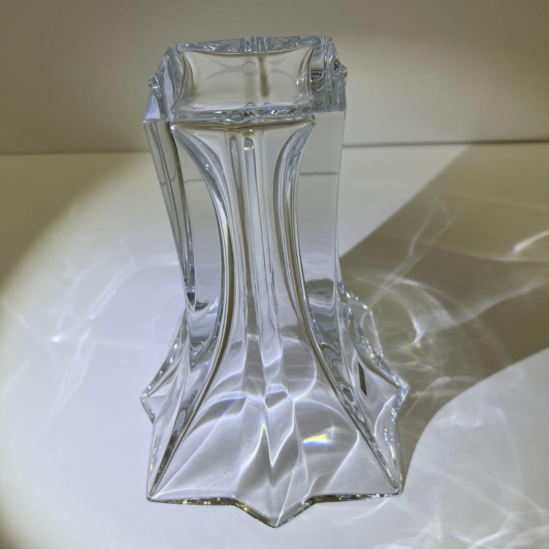 ☆洋3 バカラ　大花瓶　共箱　高さ約20㎝　東Y7-1020④