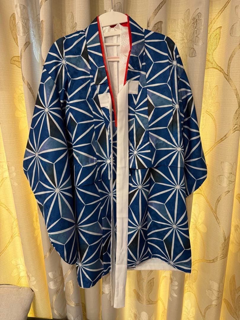 被布　一式　七五三 753 子供用 麻の葉　青　3歳　男の子