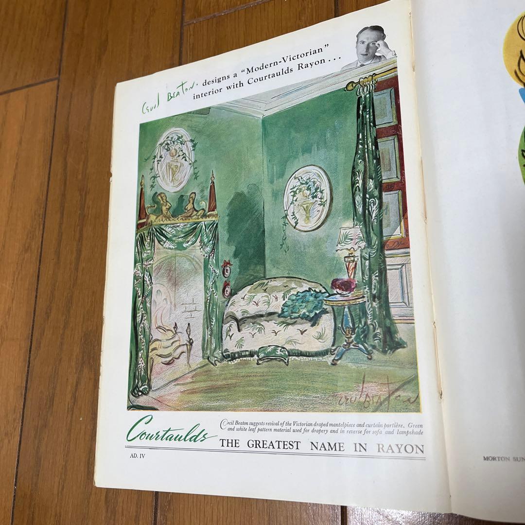 セシルビートン 顔写真入り絵画使用広告　1946年