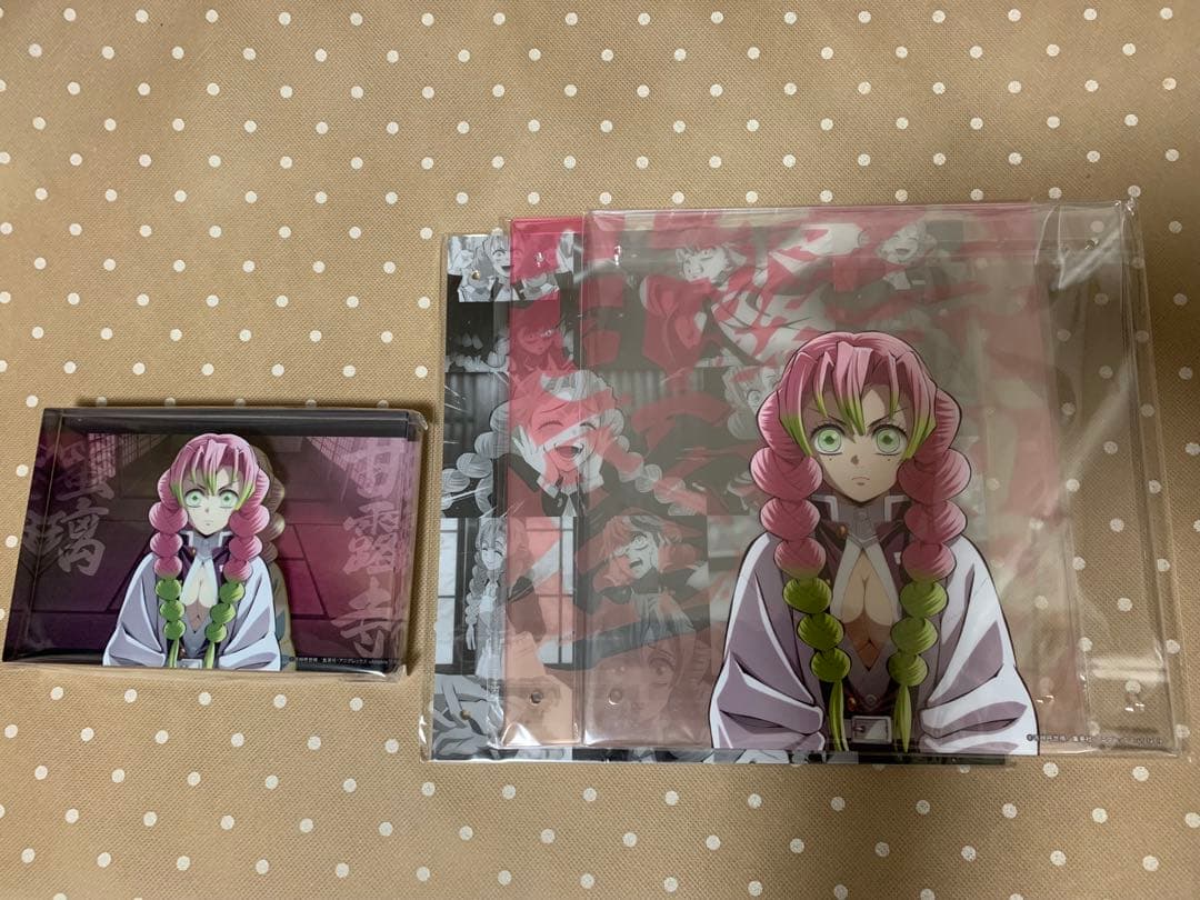 鬼滅の刃　甘露寺蜜璃　二層アクリルブロック　コラージュレイヤードパネル