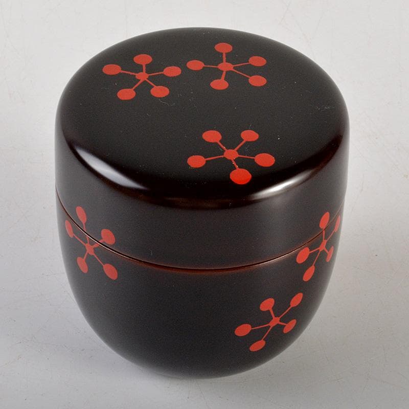 茶道具　中村宗悦作　而妙斎好写　利休梅大棗　共布共箱　V　6490