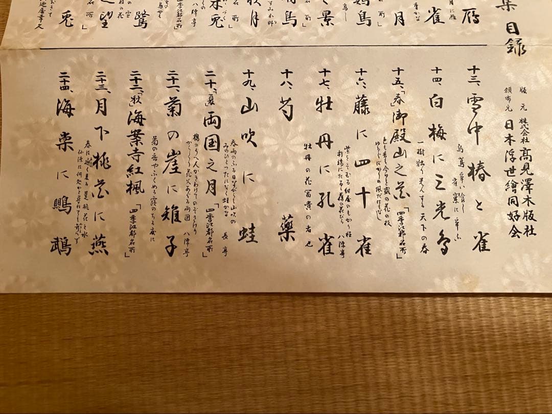 浮世絵　廣重短冊集　No.13〜24のうち17は無し