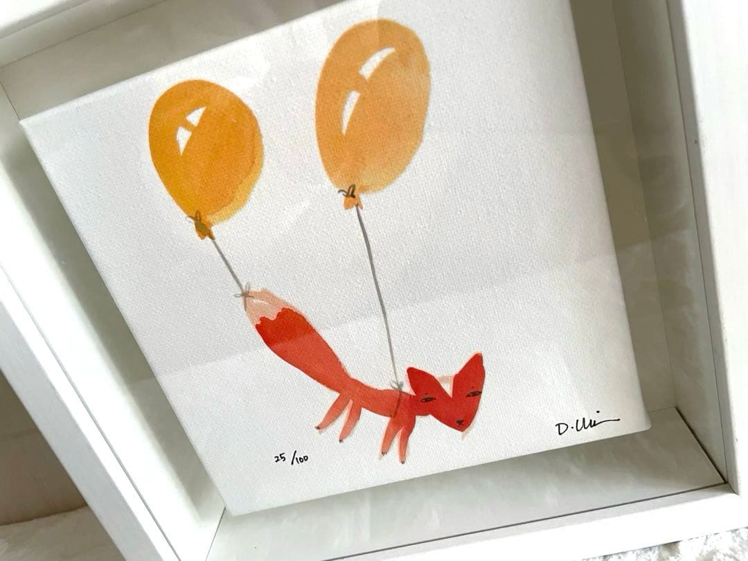 DONNA WILSON 絵画 風船で空中散歩 シリアルナンバー サイン入り
