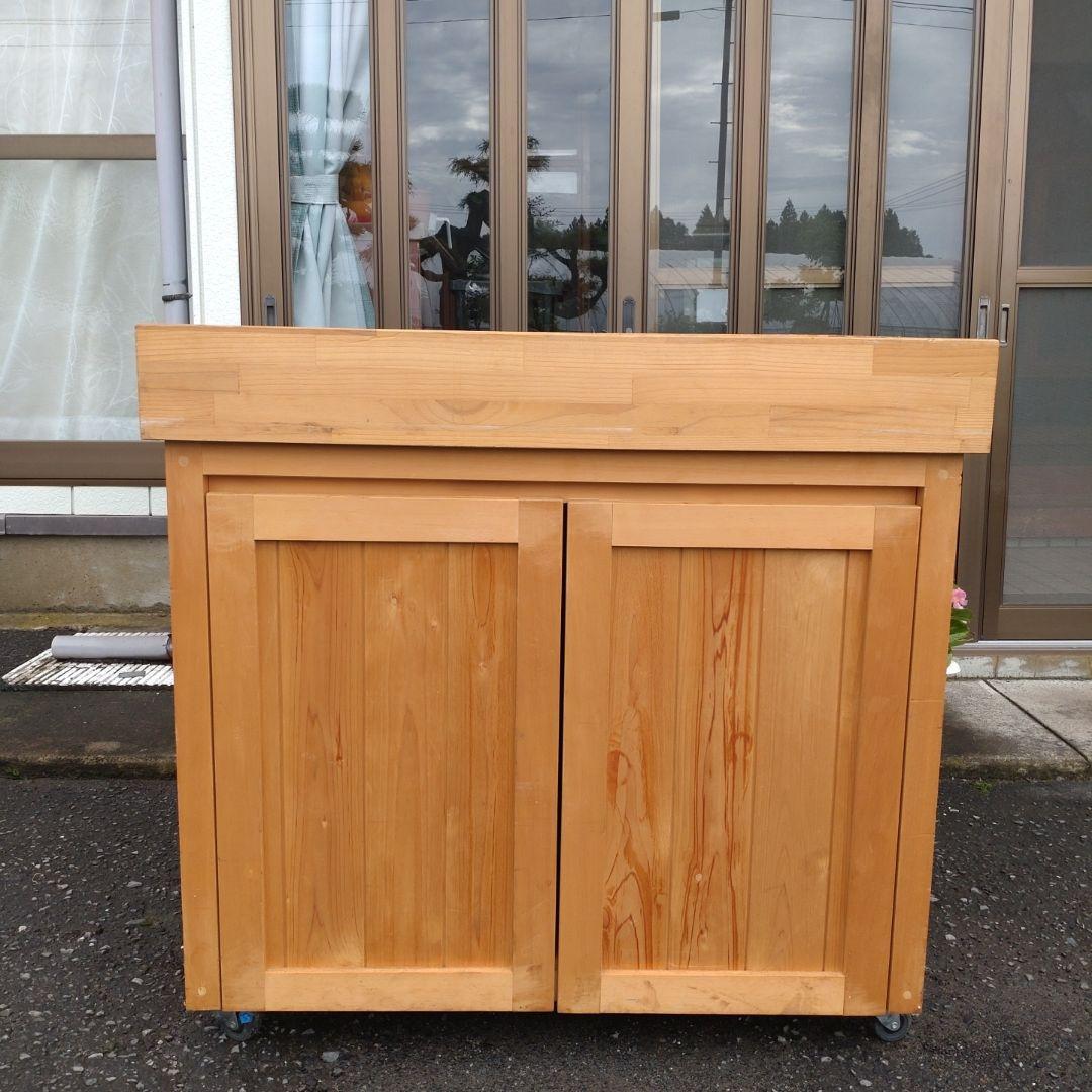【送料込み】木製キャビネット・サイドボード　収納　DIY台