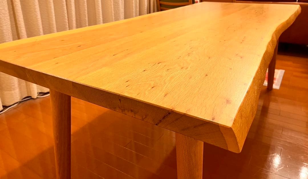 【10月24日最終掲載】一枚板風　自然曲線ダイニングテーブル