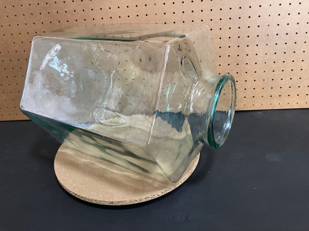 大きいサイズ■六角形ガラス容器 口径約10cm