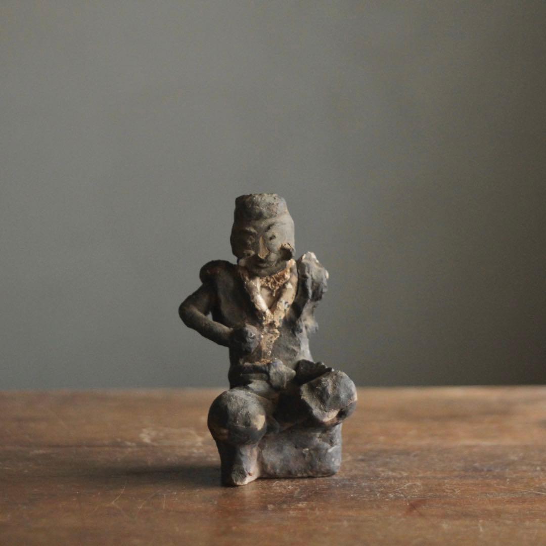 古い 土人形 恵比寿さん 古美術 古道具 アンティーク オブジェ