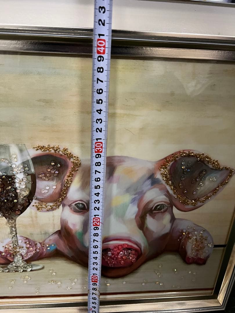 珍品!壁掛け装飾 豚の顔 絵画