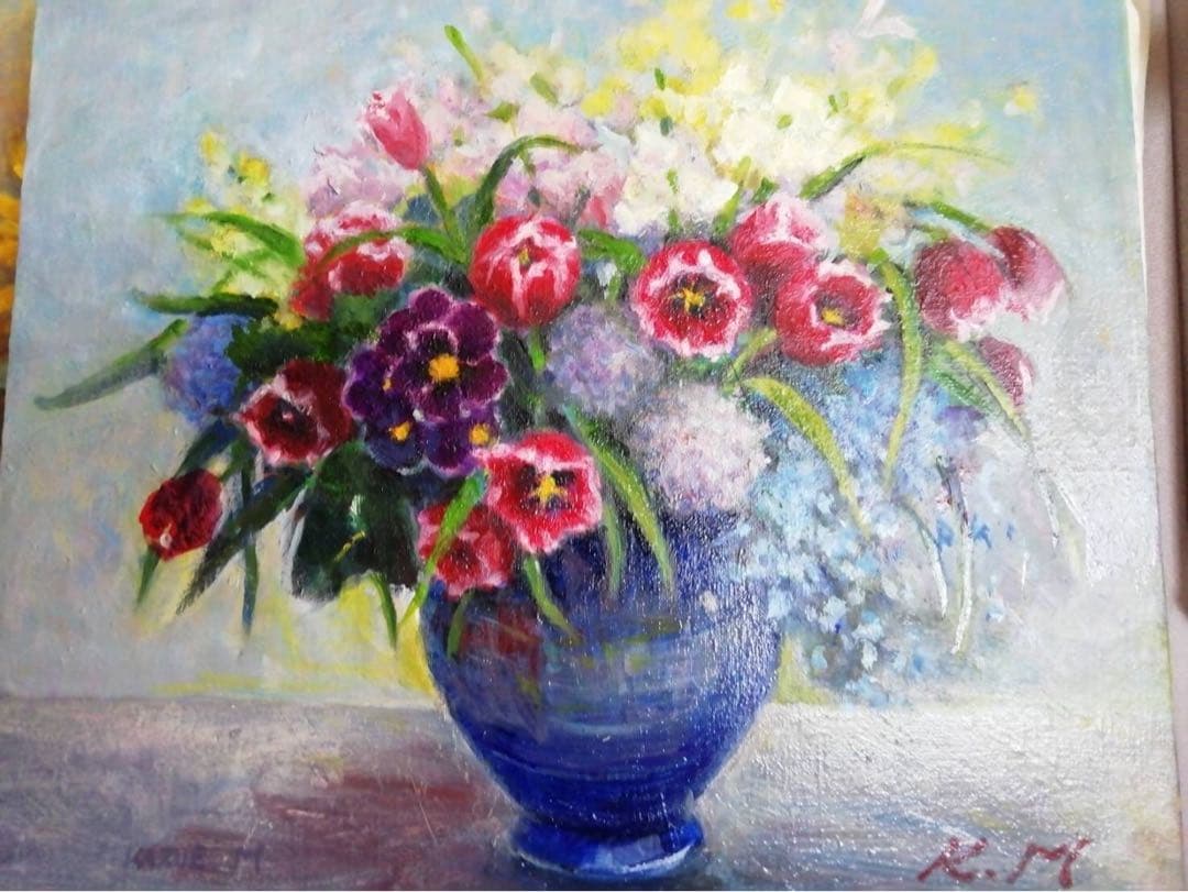 絵画「花」F8号　額なし