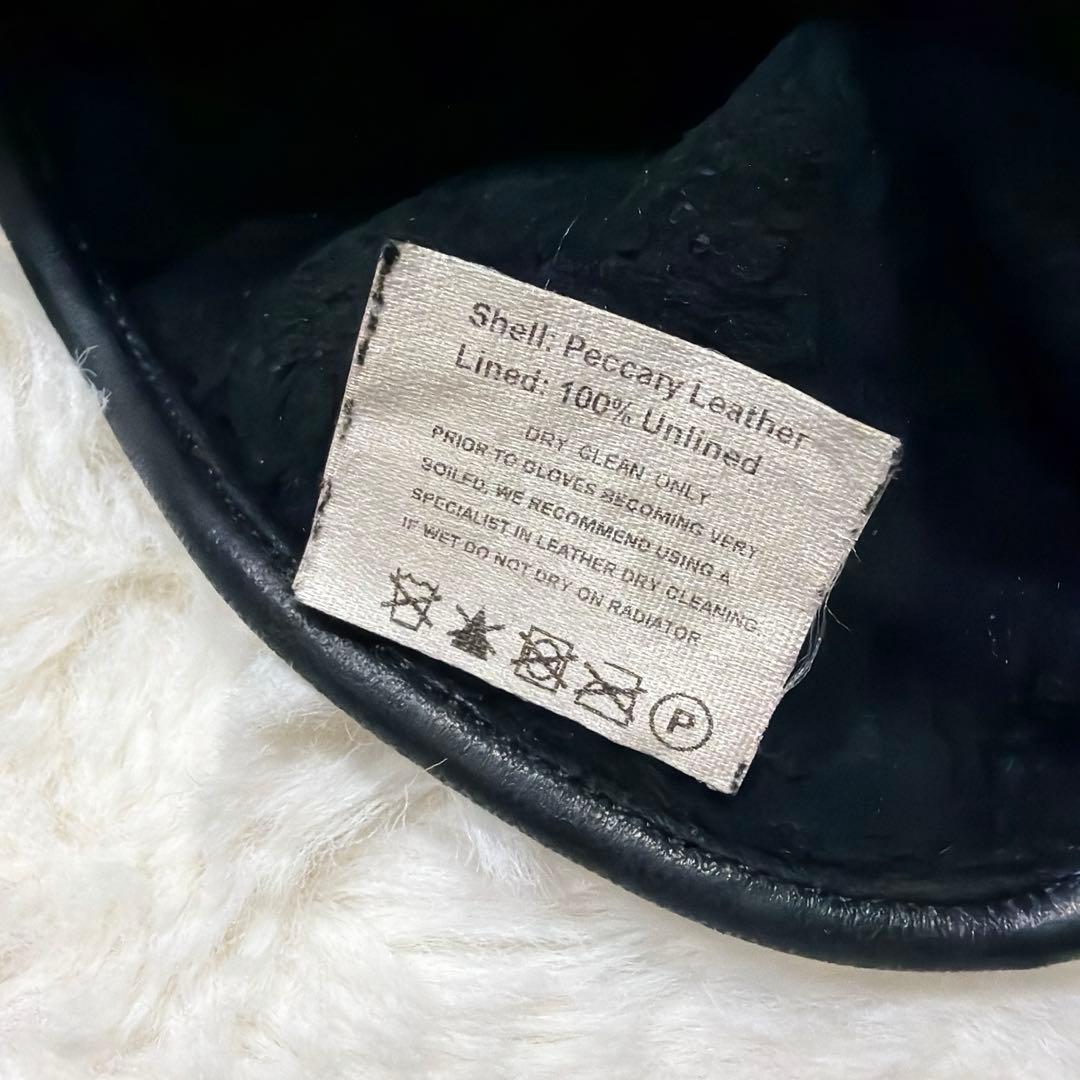 希少 レア DENTS デンツ アンライニング ペッカリー 本革 手袋