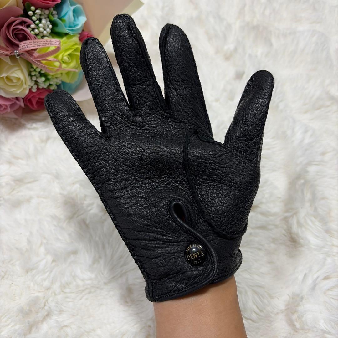 希少 レア DENTS デンツ アンライニング ペッカリー 本革 手袋