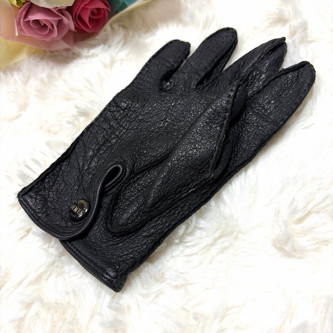 希少 レア DENTS デンツ アンライニング ペッカリー 本革 手袋