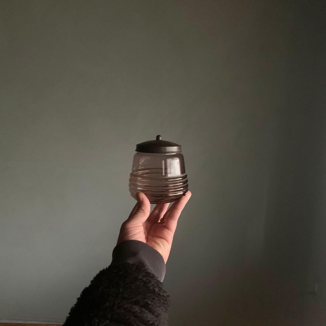 古い ガラス キャンディポット ガラス容器 古道具 アンティーク