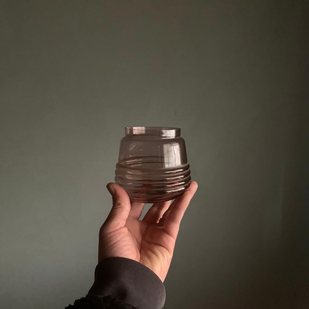 古い ガラス キャンディポット ガラス容器 古道具 アンティーク