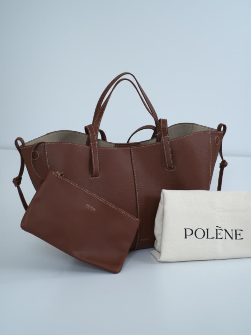 POLÈNE Cyme mini エディション コニャック ハンドバッグ