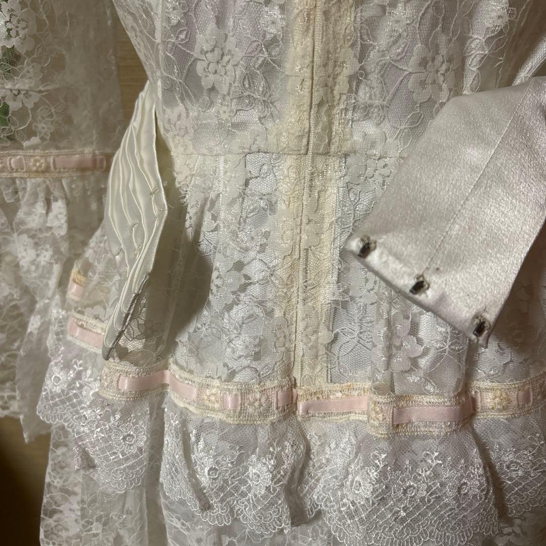 レトロ古着 総レース&リボン⋈ ドレス ヴィンテージ 古着 白