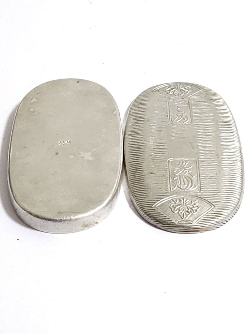 純銀 小判型　爪楊枝入れ　32.37g 贈り名入り