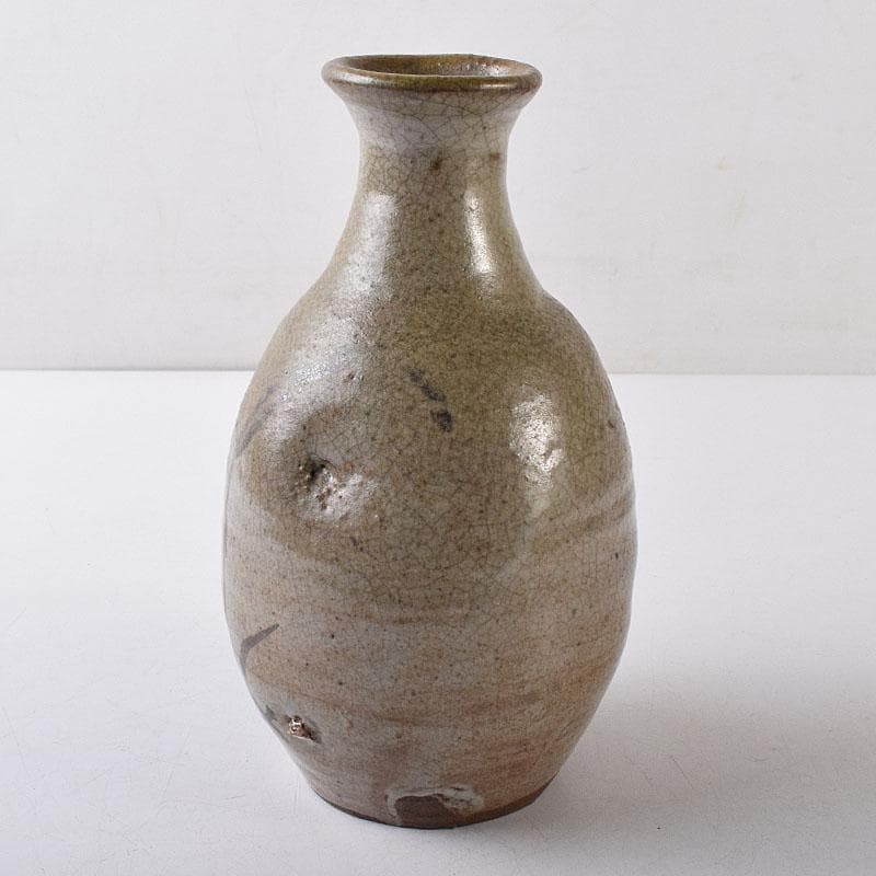 唐津焼　古唐津　絵唐津　草文　一輪生　徳利　時代箱　M　R8659