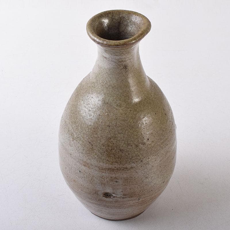 唐津焼　古唐津　絵唐津　草文　一輪生　徳利　時代箱　M　R8659