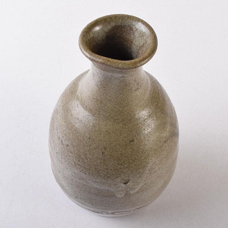 唐津焼　古唐津　絵唐津　草文　一輪生　徳利　時代箱　M　R8659