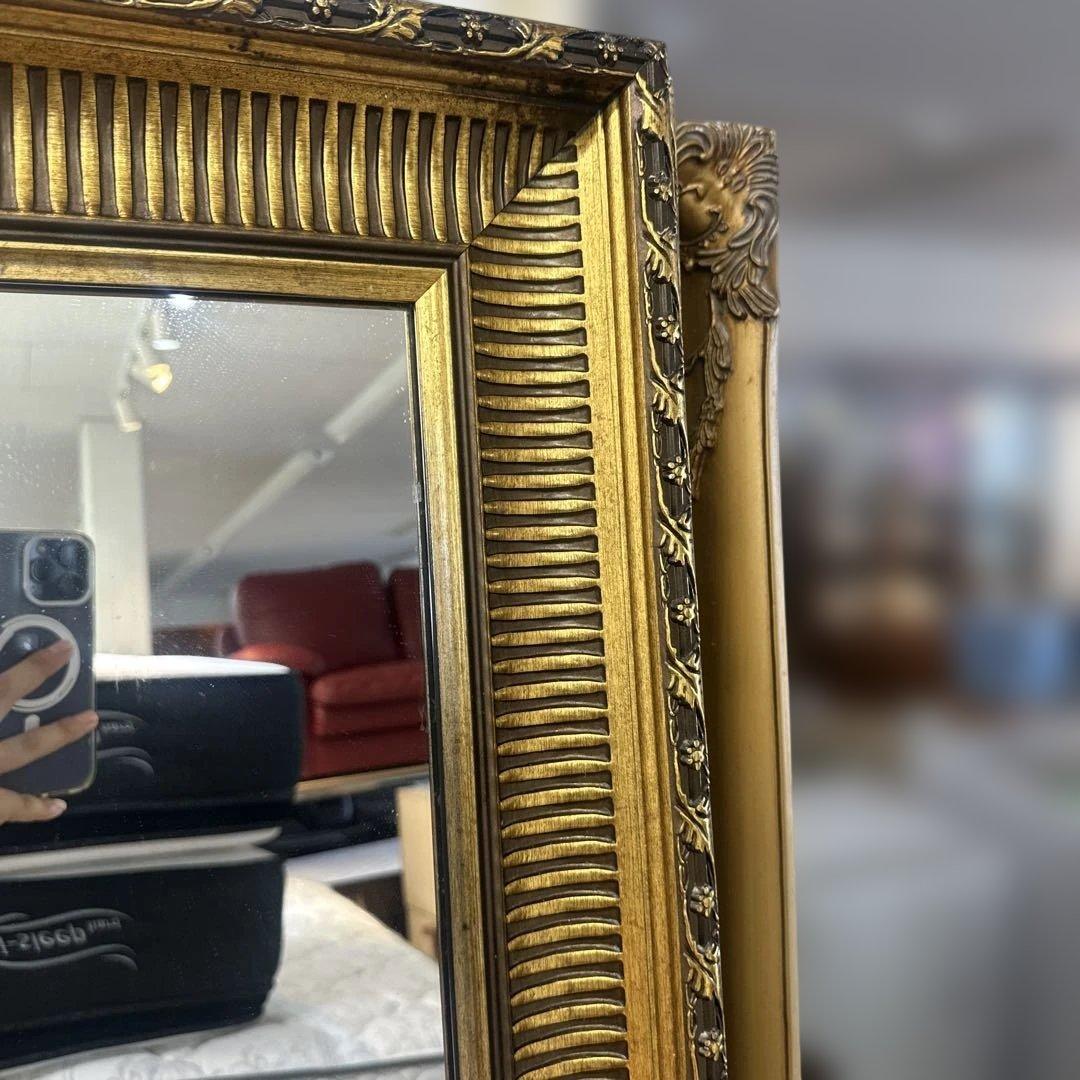 送料無料　アンティーク　ゴールド　姿見　全身ミラー 大型ミラー
