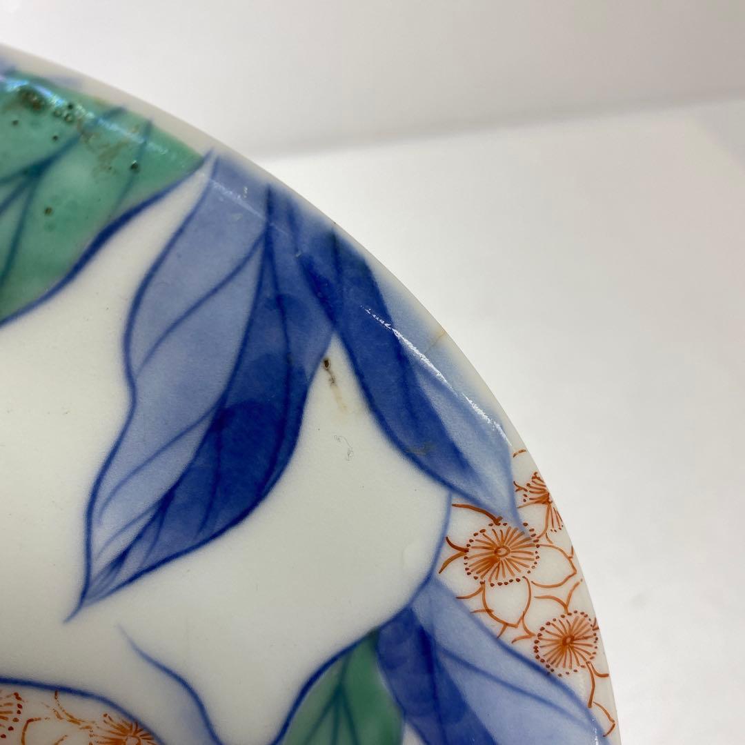 時代　色鍋島　中皿5枚　直径15.5㎝　木箱付　東さ7-0323①