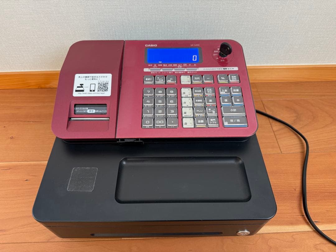 CASIO レジスター　SR-S200 赤