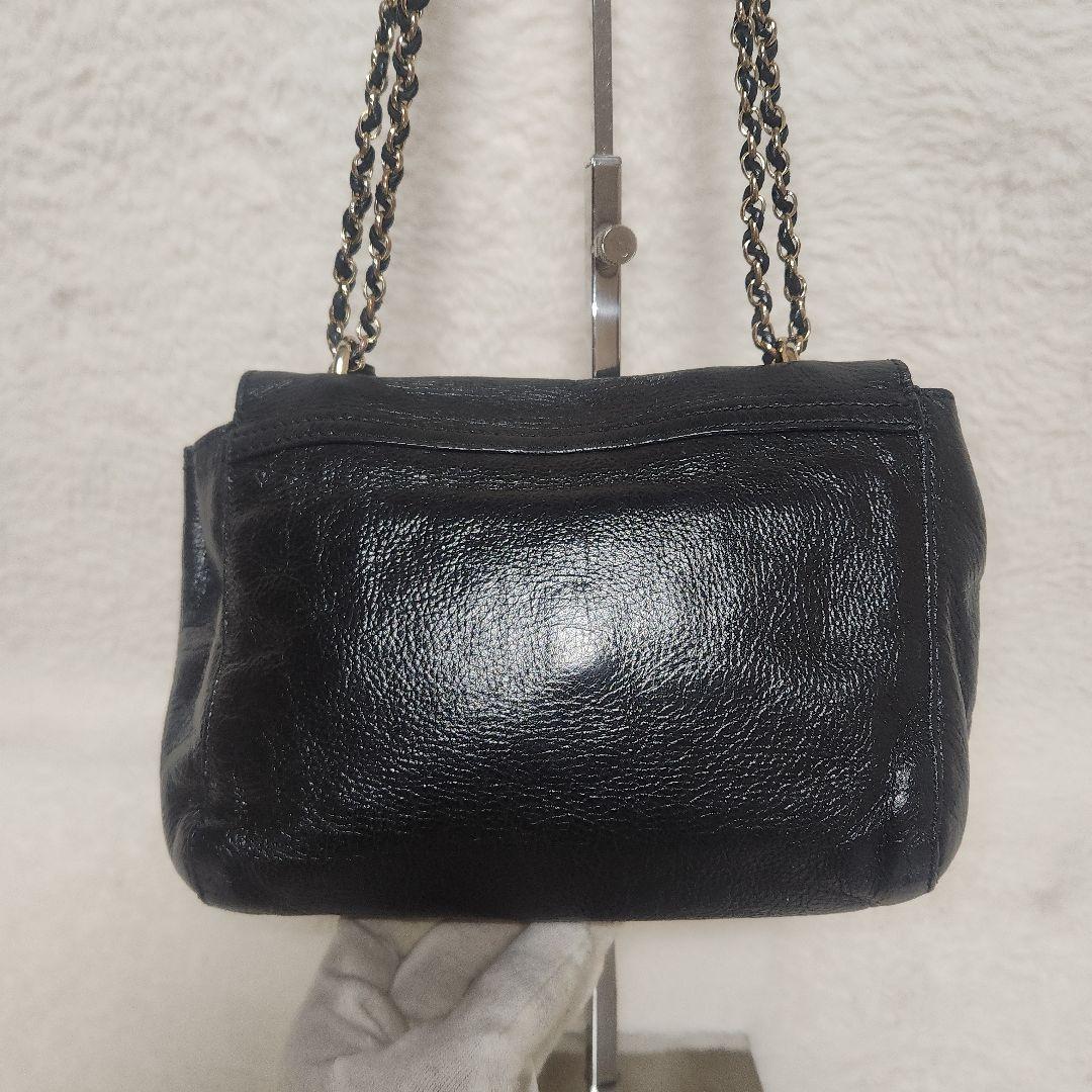 現行　マルベリー　ショルダーバッグ　リリー　ブラック　グロッシーゴート　チェーン