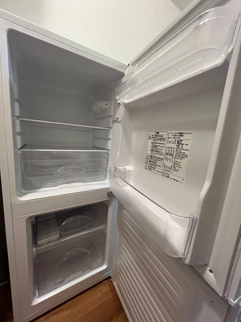 11/23まで ニトリ106L ホワイト 2ドア冷蔵庫 2021年製