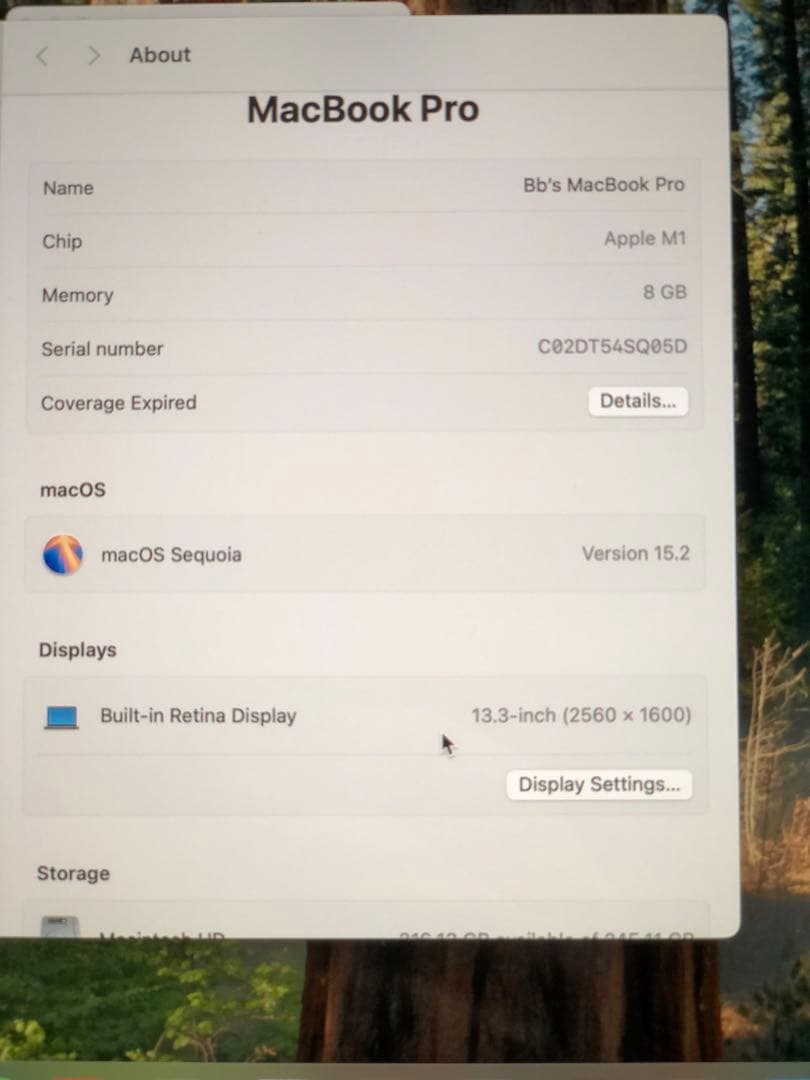 MacBook本体 Apple MacBook Pro M1 2020 M1/8GB/256GB