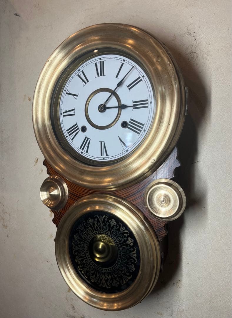 精工舎　だるま時計　柱時計　古時計　振り子時計　　ゼンマイ　ボンボン　レトロ