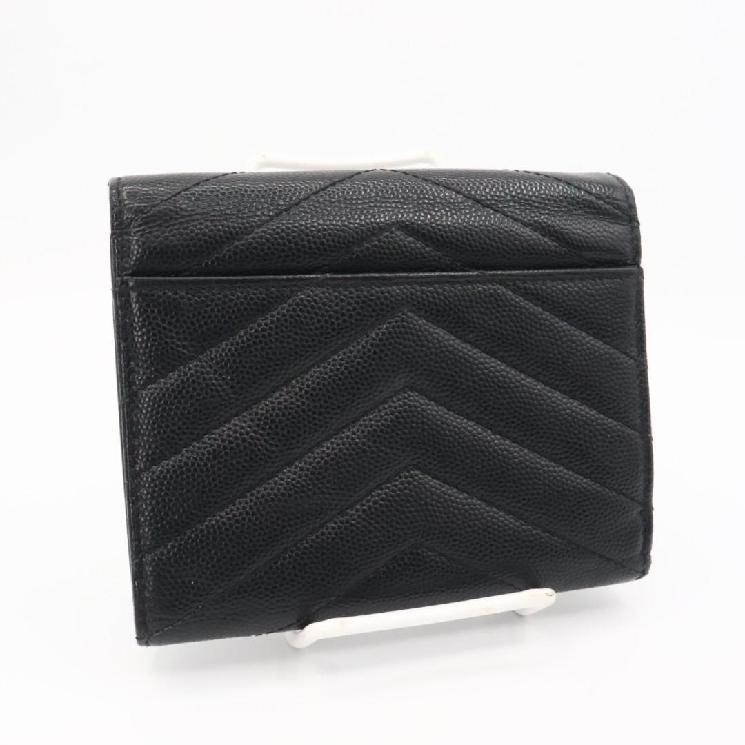 美品　サンローランパリ　YSL Vステッチ　折り財布　ブラック