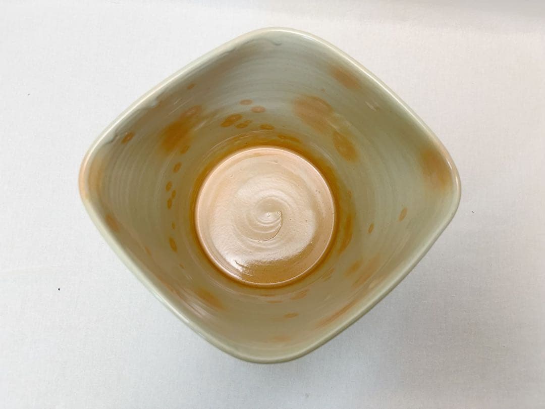 未使用 茶道具 福森博作 阿漕窯 狂言袴菱水指 陶印 共箱