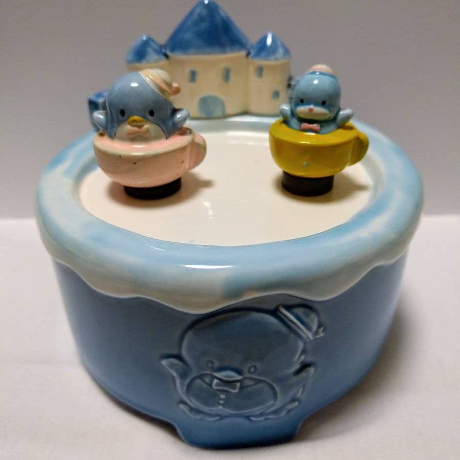 希少　昭和サンリオ　タキシードサム　くるくるティーカップオルゴール